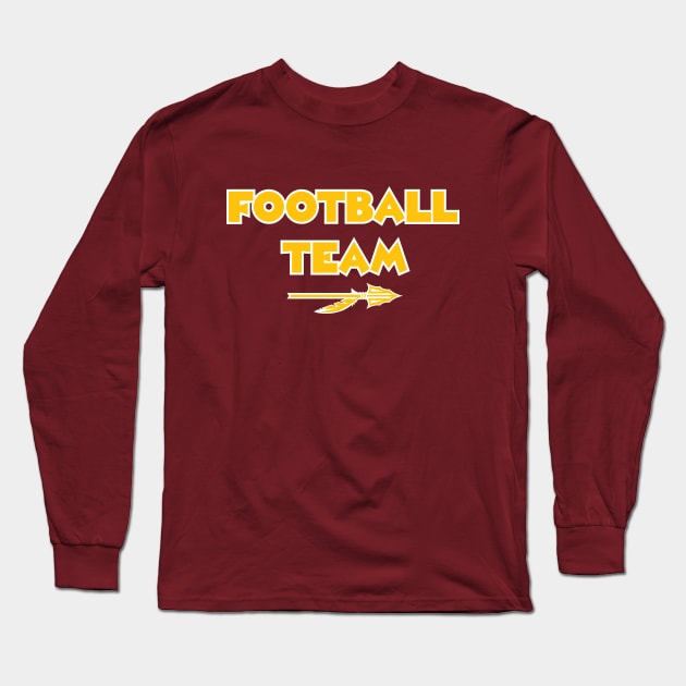 Football Team - Burgundy Long Sleeve T-Shirt by KFig21